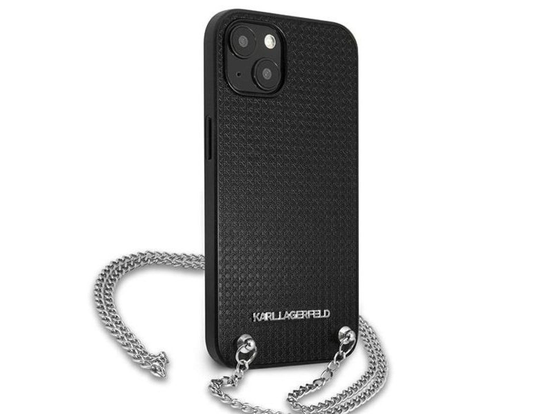 Karl Lagerfeld KLHCP13SPMK Capa rígida preta para iPhone 13 mini 5,4