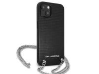 Karl Lagerfeld KLHCP13SPMK Capa rígida preta para iPhone 13 mini 5,4" / couro texturizado preto e co Karl Lagerfeld KLHCP13SPMK Capa rígida preta para iPhone 13 mini 5,4" / couro texturizado preto e co
