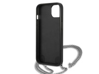 Karl Lagerfeld KLHCP13SPMK Capa rígida preta para iPhone 13 mini 5,4" / couro texturizado preto e co Karl Lagerfeld KLHCP13SPMK Capa rígida preta para iPhone 13 mini 5,4" / couro texturizado preto e co