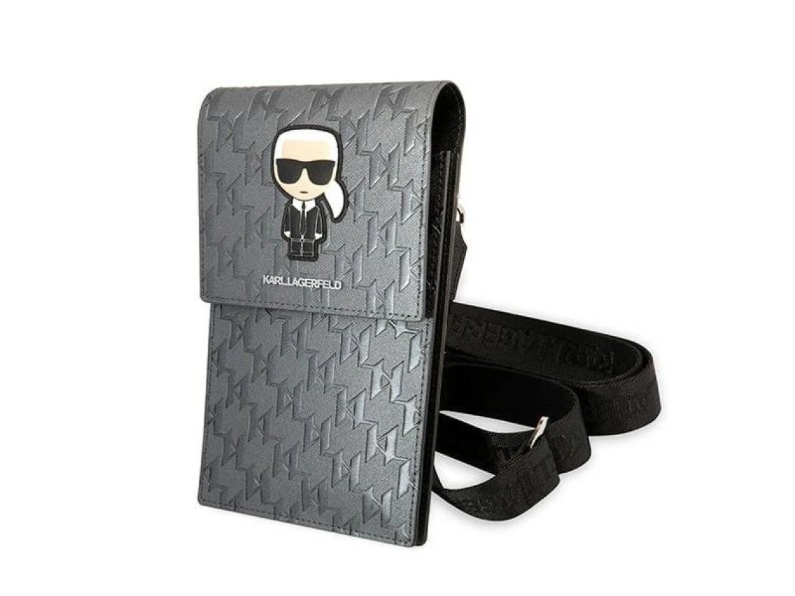 Karl Lagerfeld Ikonik Karl Monogram Patch bag - silver