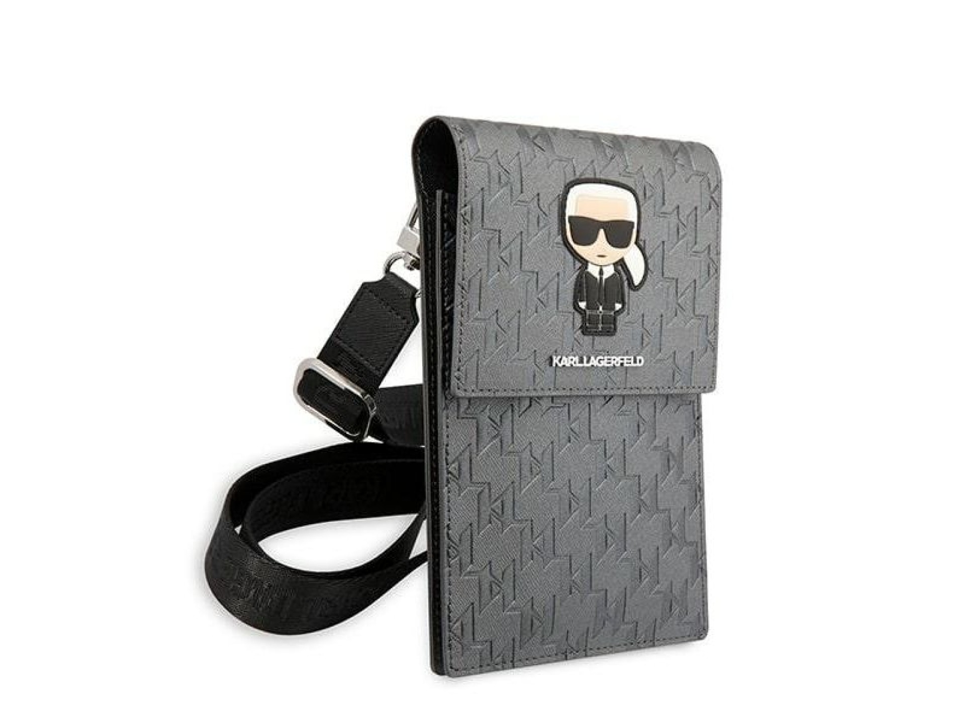 Karl Lagerfeld Ikonik Karl Monogram Patch bag - silver