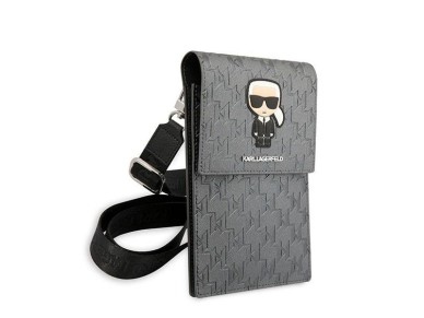 Karl Lagerfeld Ikonik Karl Monogram Patch bag - silver Karl Lagerfeld Ikonik Karl Monogram Patch bag - silver