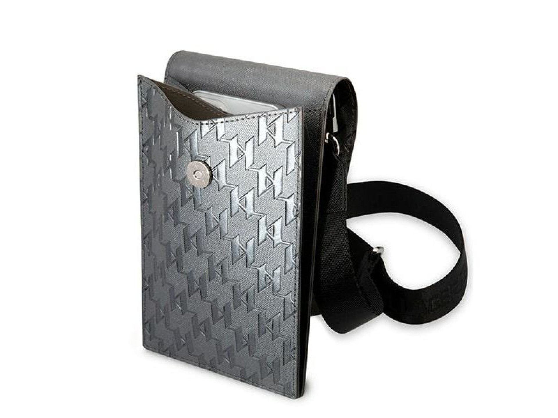 Karl Lagerfeld Ikonik Karl Monogram Patch bag - silver