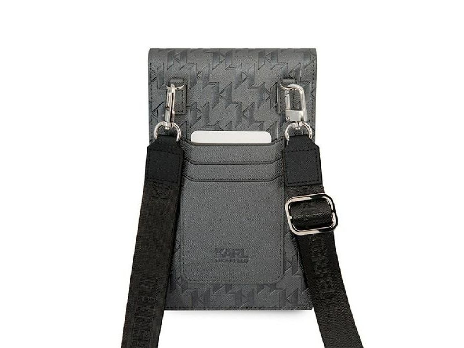 Karl Lagerfeld Ikonik Karl Monogram Patch bag - silver
