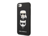 Karl Lagerfeld KLHCI8SAKICKCBK iPhone 7/8 / SE 2020 / SE 2022 capa r�gida preta/preta Saffiano Karl&