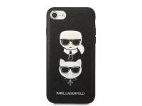 Karl Lagerfeld KLHCI8SAKICKCBK iPhone 7/8 / SE 2020 / SE 2022 capa r�gida preta/preta Saffiano Karl&
