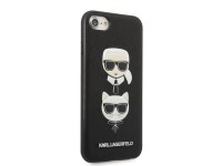Karl Lagerfeld KLHCI8SAKICKCBK iPhone 7/8 / SE 2020 / SE 2022 capa r�gida preta/preta Saffiano Karl&