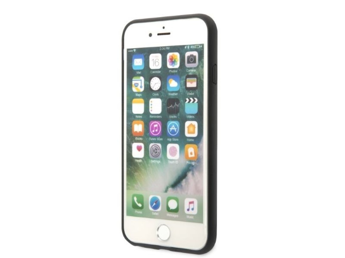 Karl Lagerfeld KLHCI8SAKICKCBK iPhone 7/8 / SE 2020 / SE 2022 capa r�gida preta/preta Saffiano Karl&