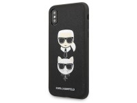 Funda Karl Lagerfeld Saffiano Karl&Choupette Head para iPhone X/XS - negra Funda Karl Lagerfeld Saffiano Karl&Choupette Head para iPhone X/XS - negra