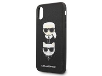 Funda Karl Lagerfeld Saffiano Karl&Choupette Head para iPhone X/XS - negra Funda Karl Lagerfeld Saffiano Karl&Choupette Head para iPhone X/XS - negra