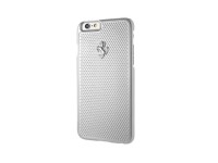 Funda Ferrari de aluminio perforado para iPhone 6 / 6S - plateada