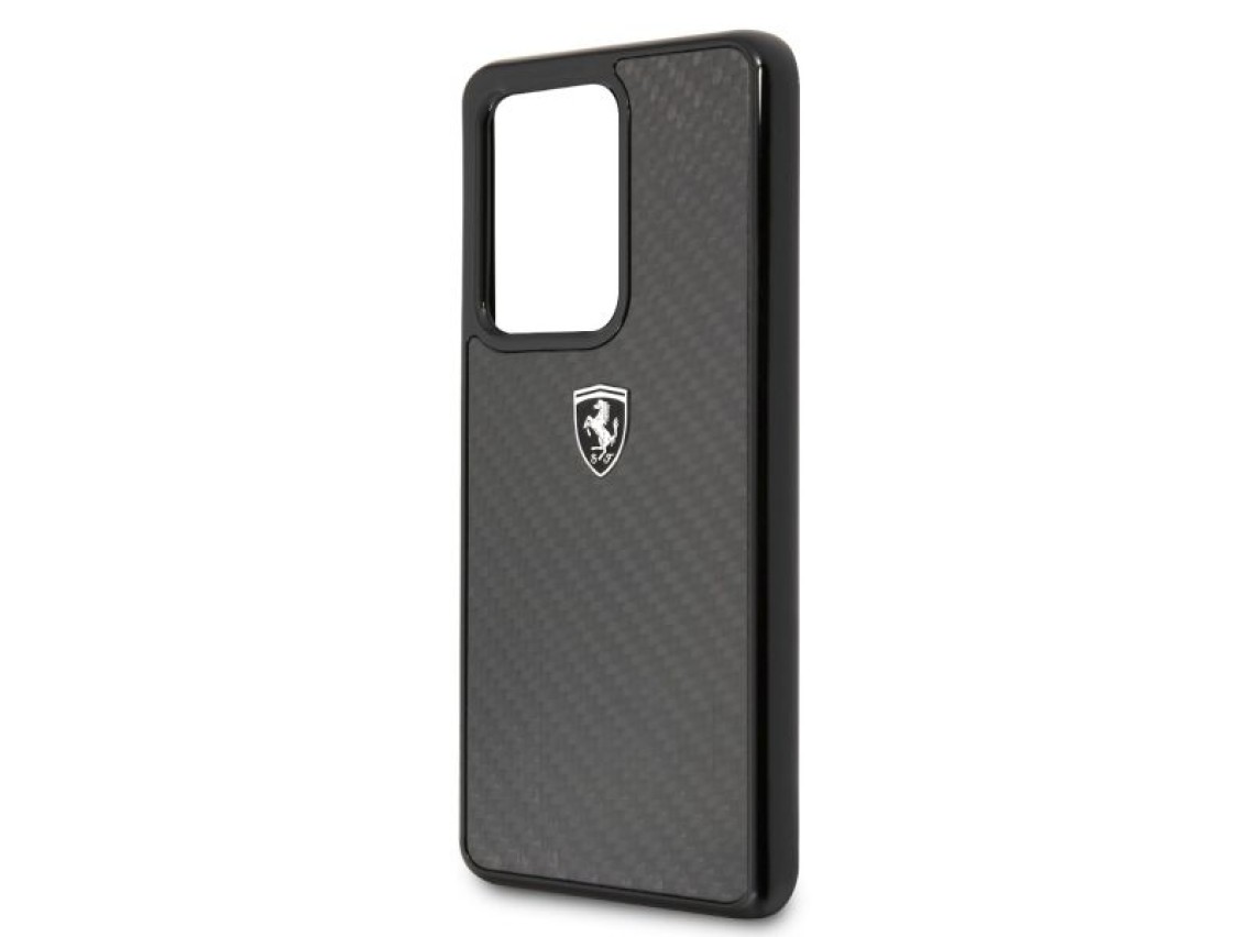 Funda Ferrari Carbon Heritage para Samsung Galaxy S20 Ultra - Negra