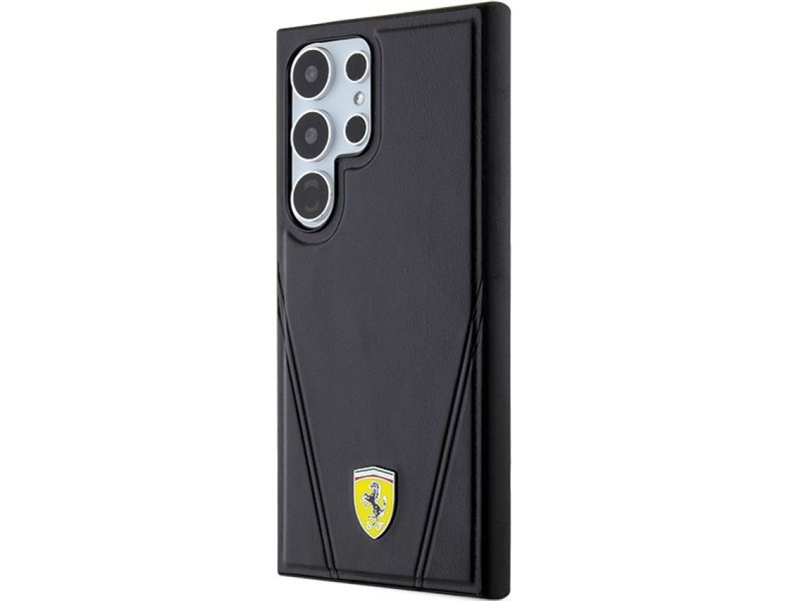 Funda MagSafe Ferrari Hot Stamp V Lines para Samsung Galaxy S24 Ultra - negra