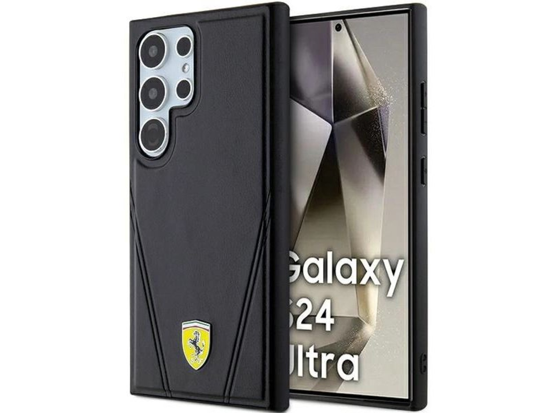 Funda MagSafe Ferrari Hot Stamp V Lines para Samsung Galaxy S24 Ultra - negra
