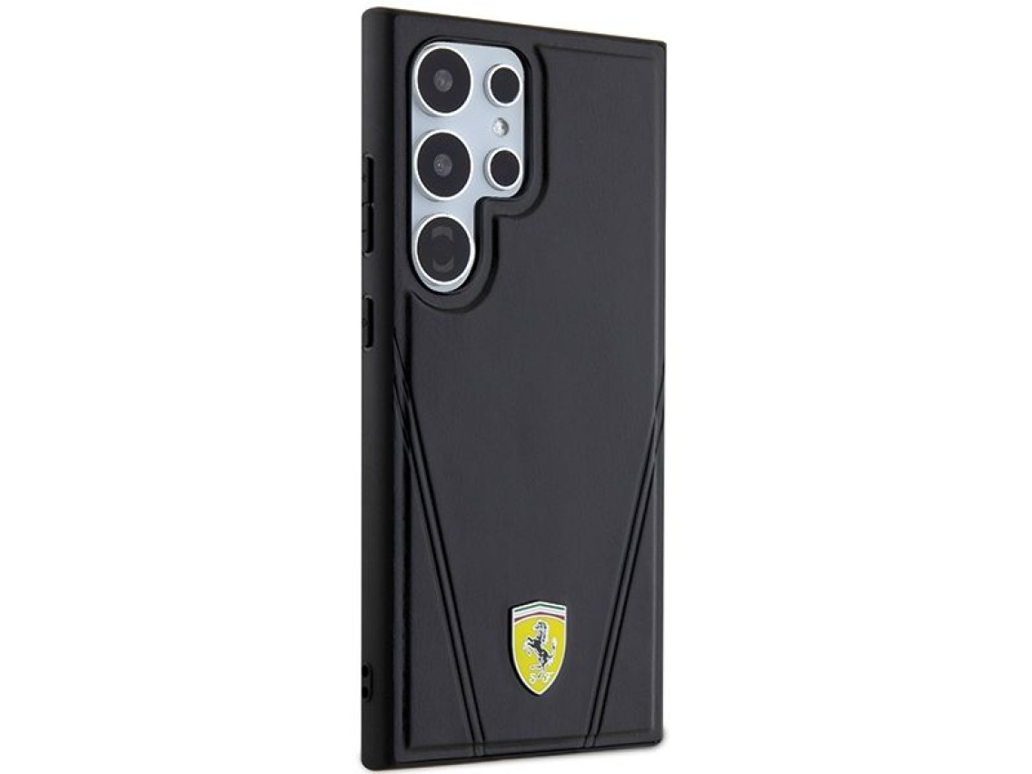 Funda MagSafe Ferrari Hot Stamp V Lines para Samsung Galaxy S24 Ultra - negra