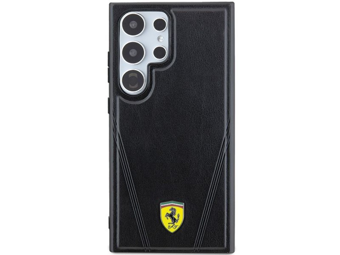 Funda MagSafe Ferrari Hot Stamp V Lines para Samsung Galaxy S24 Ultra - negra