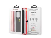 Capa rígida Ferrari FESSIHCS69BK S20 Ultra G988 preta/preta de silicone Capa rígida Ferrari FESSIHCS69BK S20 Ultra G988 preta/preta de silicone