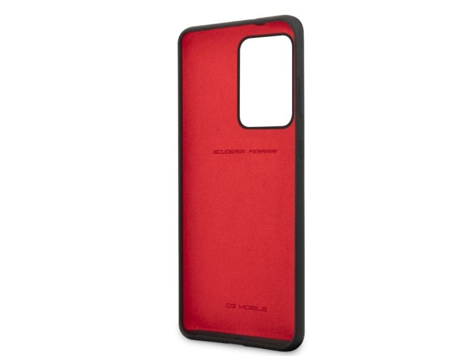 Capa rígida Ferrari FESSIHCS69BK S20 Ultra G988 preta/preta de silicone