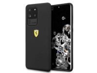 Capa rígida Ferrari FESSIHCS69BK S20 Ultra G988 preta/preta de silicone Capa rígida Ferrari FESSIHCS69BK S20 Ultra G988 preta/preta de silicone