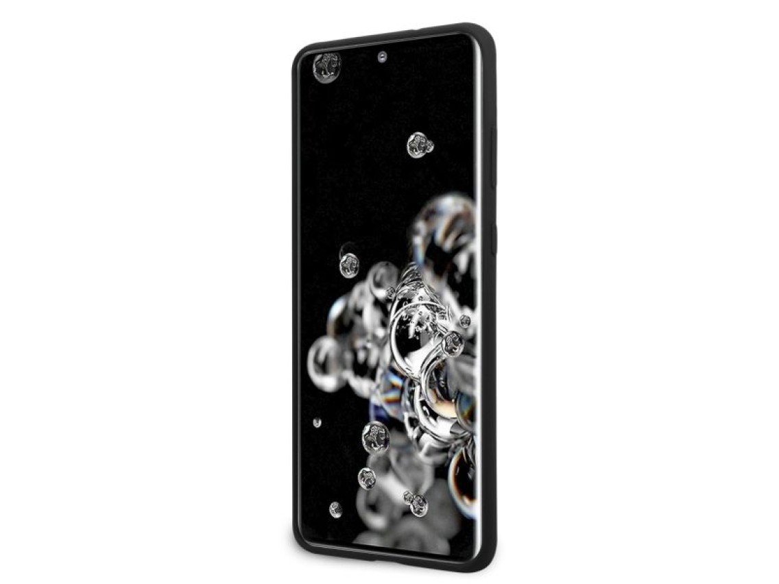 Capa rígida Ferrari FESSIHCS69BK S20 Ultra G988 preta/preta de silicone