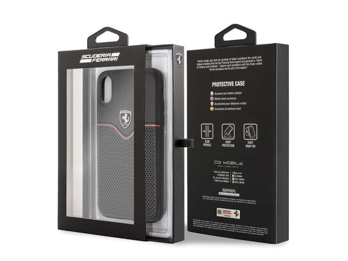 Ferrari Hardcase FEOVEHCI65BK iPhone Xs Max black/black Off Track Victory