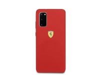 Funda de silicona Ferrari para Samsung Galaxy S20 - Roja