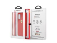 Funda de silicona Ferrari para Samsung Galaxy S20 - Roja