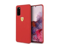 Capa de silicone Ferrari para Samsung Galaxy S20 - Vermelha
