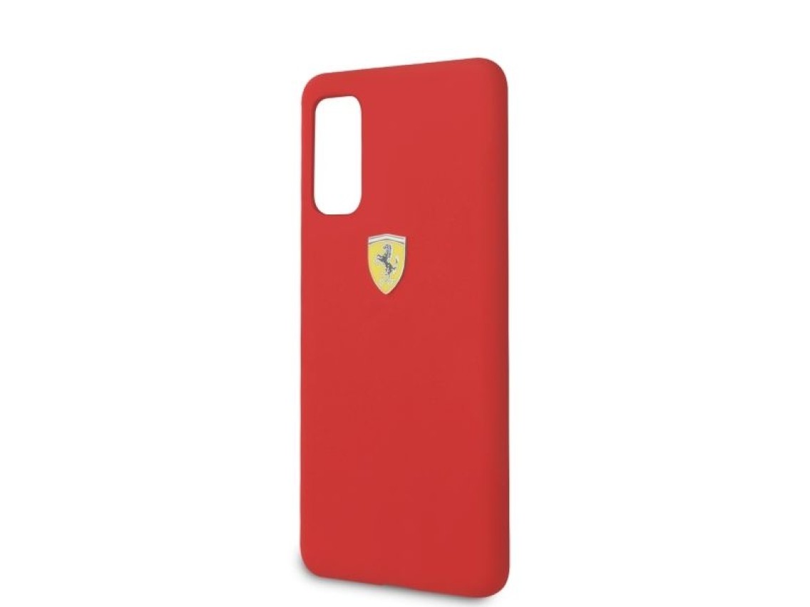 Funda de silicona Ferrari para Samsung Galaxy S20 - Roja