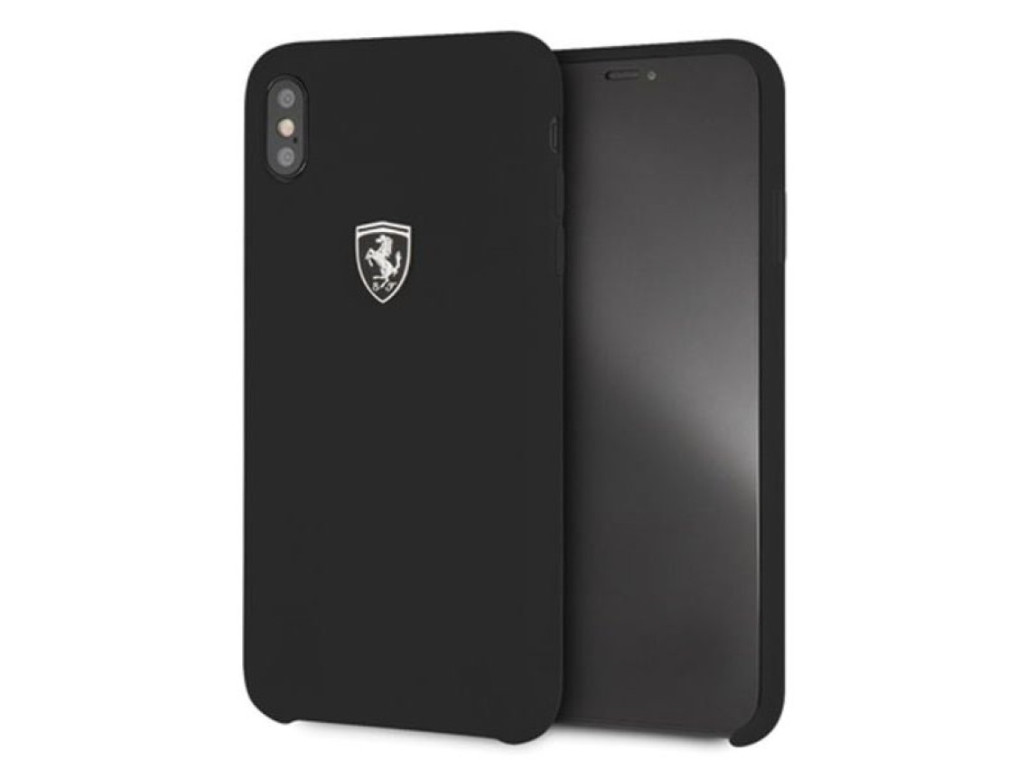 Ferrari Hardcase FEOSIHCI65BK iPhone Xs Max black/black Silicone Off track