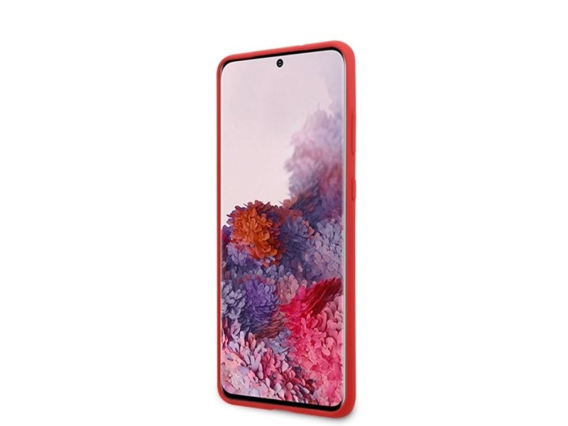 Funda de silicona Ferrari para Samsung Galaxy S20 - Roja