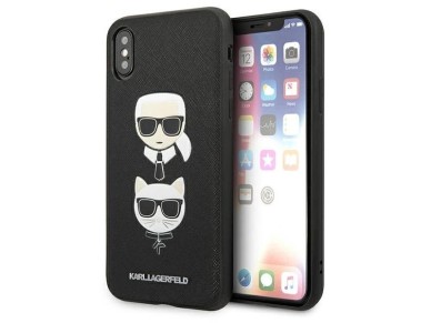 Karl Lagerfeld Saffiano Karl&Choupette Head case for iPhone XS Max - black Karl Lagerfeld Saffiano Karl&Choupette Head case for iPhone XS Max - black