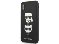 Funda Karl Lagerfeld Saffiano Karl&Choupette Head para iPhone XS Max - negra Funda Karl Lagerfeld Saffiano Karl&Choupette Head para iPhone XS Max - negra