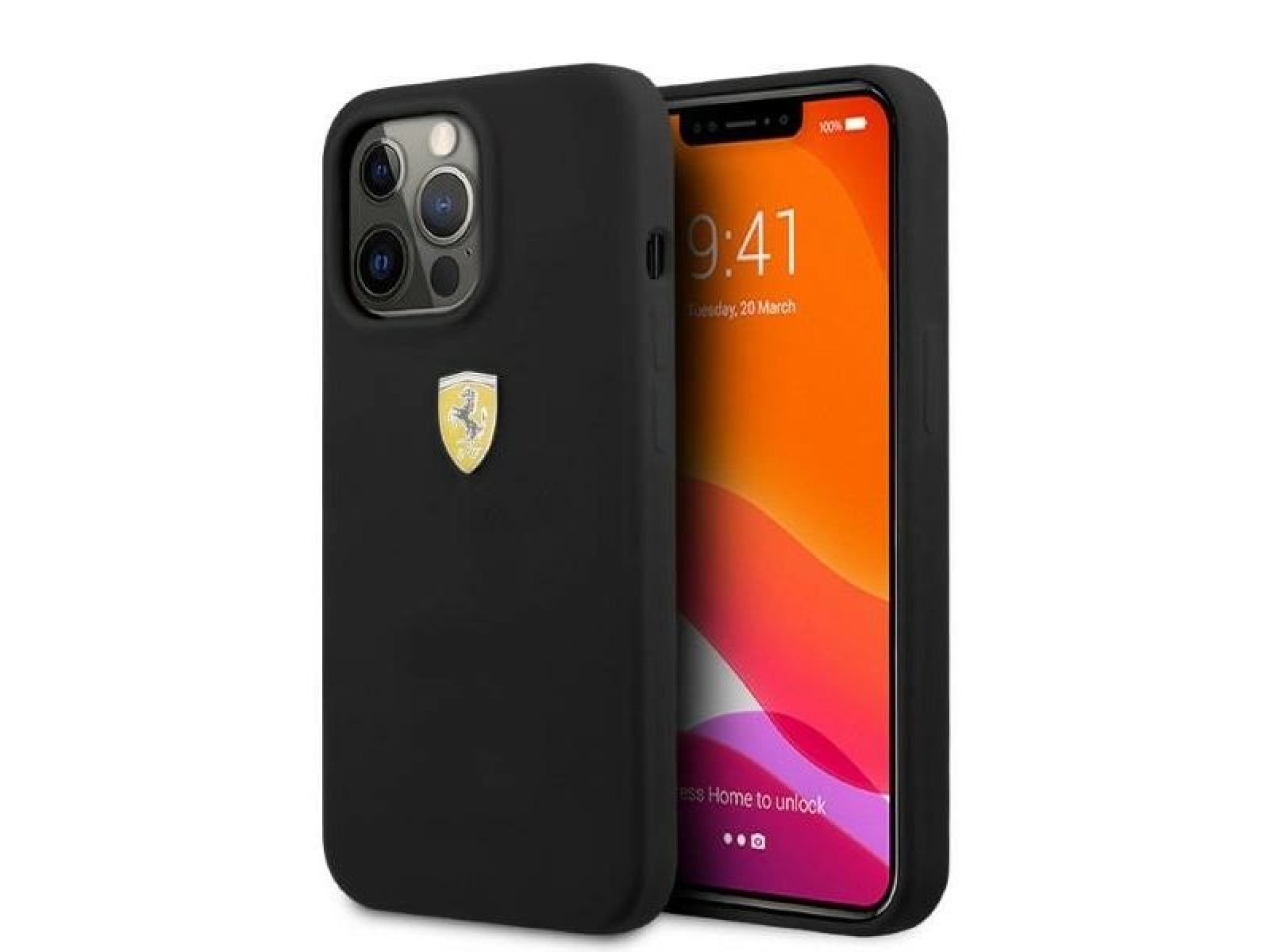 Funda rígida Ferrari FESSIHMP13LBK para iPhone 13 Pro / 13 de 6,1