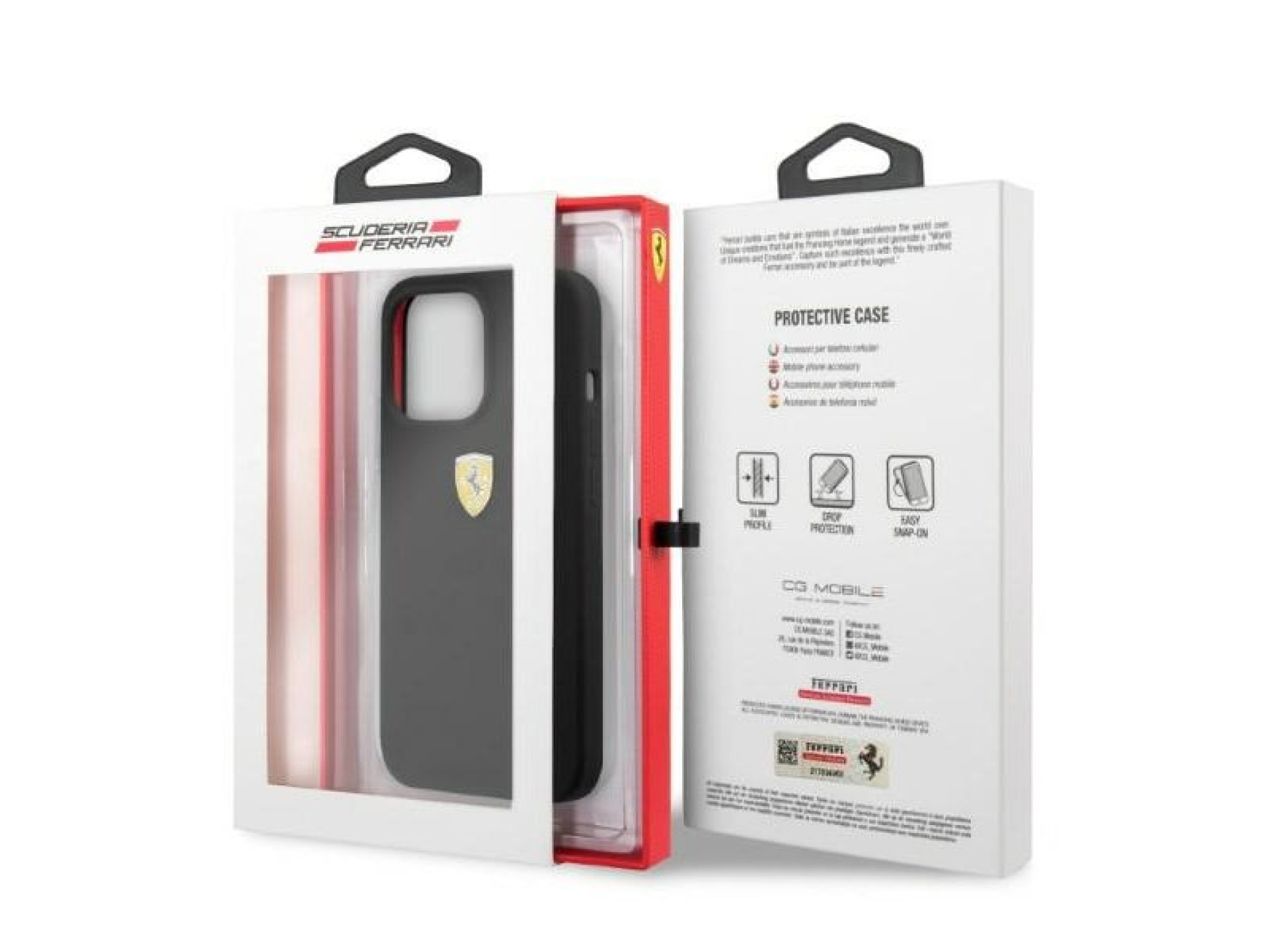 Funda rígida Ferrari FESSIHMP13LBK para iPhone 13 Pro / 13 de 6,1