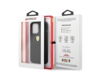 Ferrari FESSIHMP13XBK iPhone 13 Pro Max 6.7" capa r�gida preta/preta de silicone MagSafe