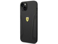 Ferrari FEHCP14MRBUK iPhone 14 Plus 6.7" capa rígida preta/preta com laterais em couro estampado Ferrari FEHCP14MRBUK iPhone 14 Plus 6.7" capa rígida preta/preta com laterais em couro estampado