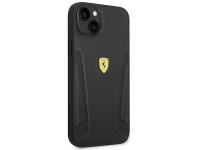 Ferrari FEHCP14MRBUK iPhone 14 Plus 6.7" capa rígida preta/preta com laterais em couro estampado Ferrari FEHCP14MRBUK iPhone 14 Plus 6.7" capa rígida preta/preta com laterais em couro estampado