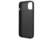 Ferrari FEHCP14MRBUK iPhone 14 Plus 6.7" capa rígida preta/preta com laterais em couro estampado Ferrari FEHCP14MRBUK iPhone 14 Plus 6.7" capa rígida preta/preta com laterais em couro estampado