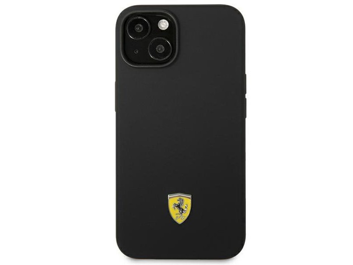 Ferrari FEHCP14MSIBBK iPhone 14 Plus 6.7" black/black hardcase Silicone Metal Logo