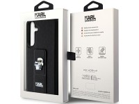 Karl Lagerfeld Gripstand Saffiano Karl&Choupette Pins case for Samsung Galaxy S24+ - black Karl Lagerfeld Gripstand Saffiano Karl&Choupette Pins case for Samsung Galaxy S24+ - black