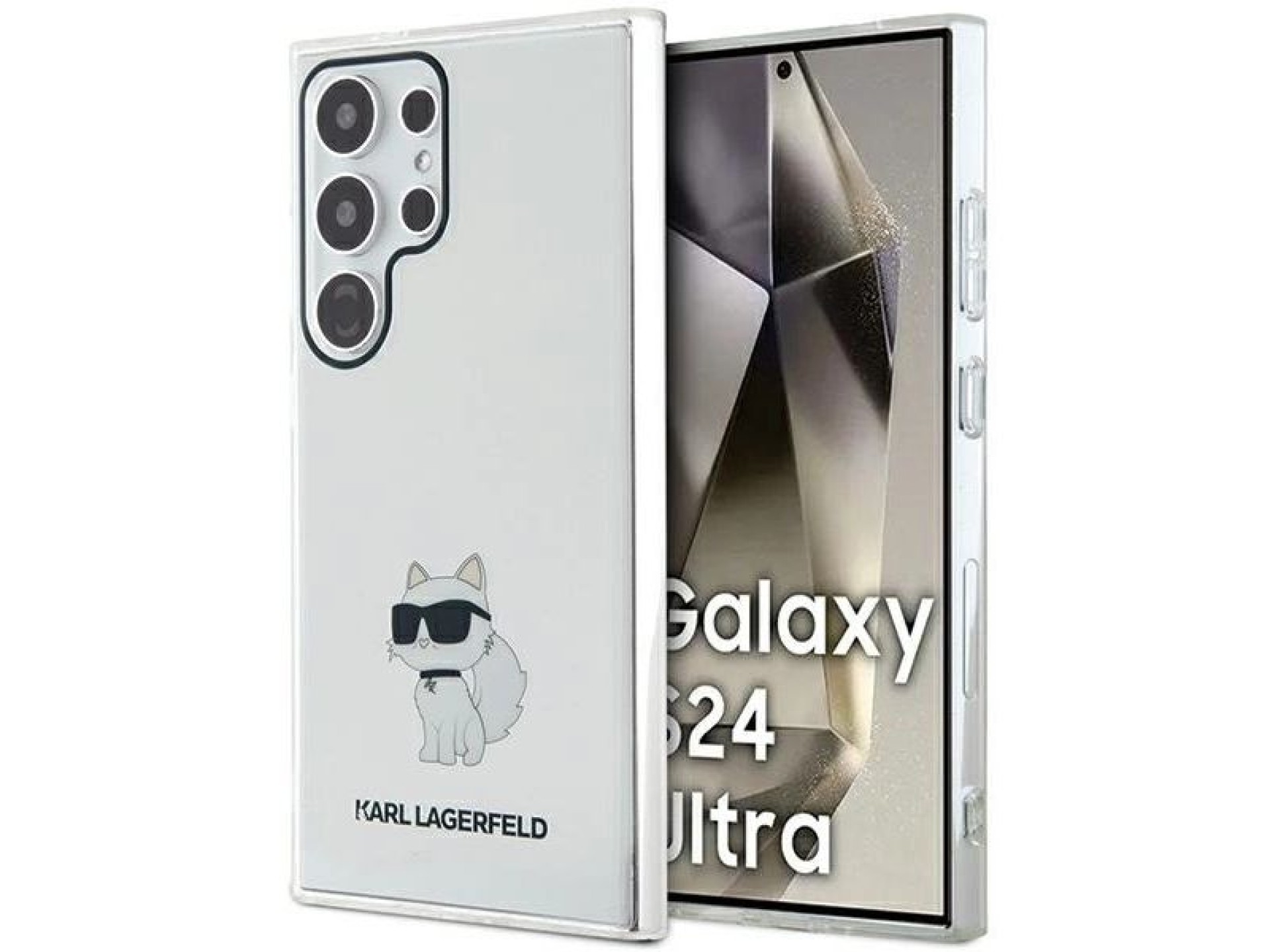 Capa Karl Lagerfeld IML Choupette para Samsung Galaxy S24 Ultra - transparente