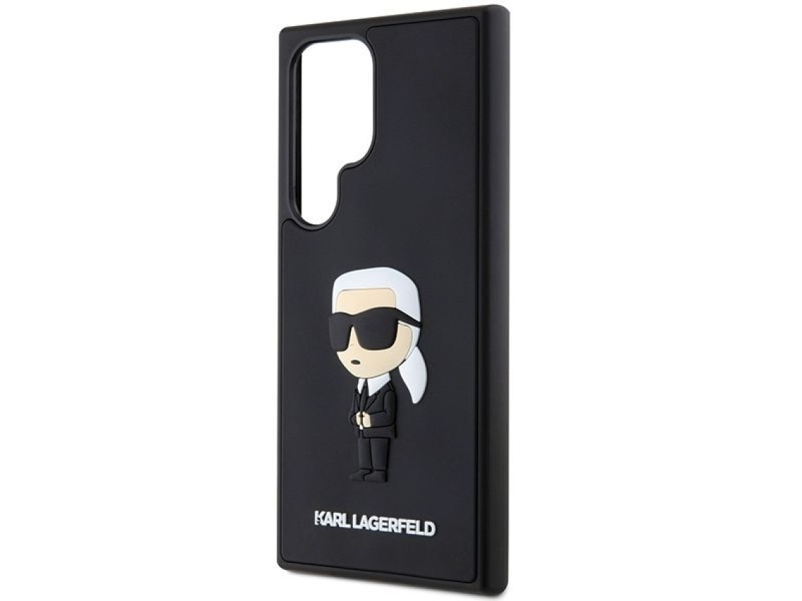 Funda Karl Lagerfeld 3D de goma Ikonik para Samsung Galaxy S24 Ultra - Negra