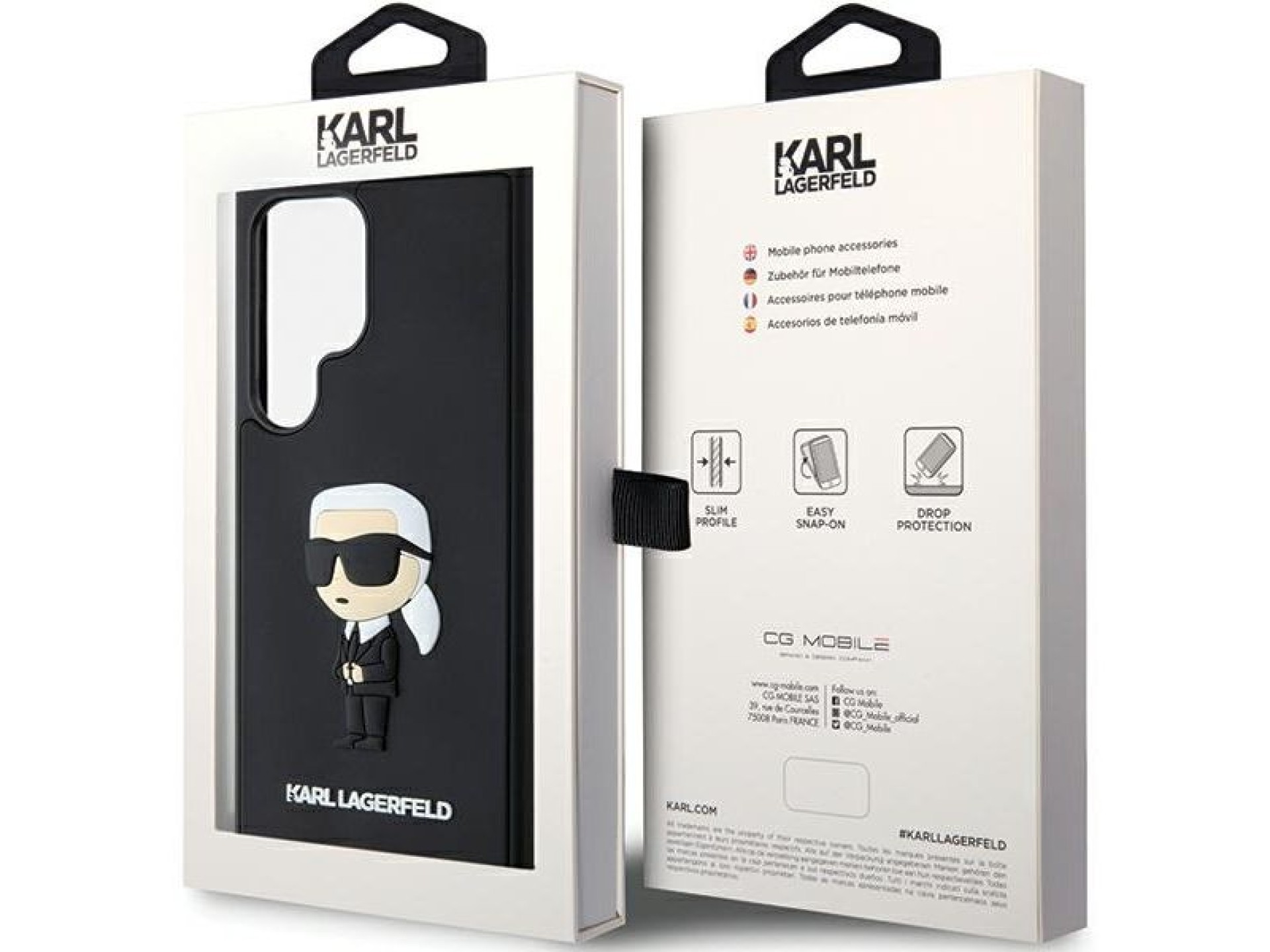 Funda Karl Lagerfeld 3D de goma Ikonik para Samsung Galaxy S24 Ultra - Negra