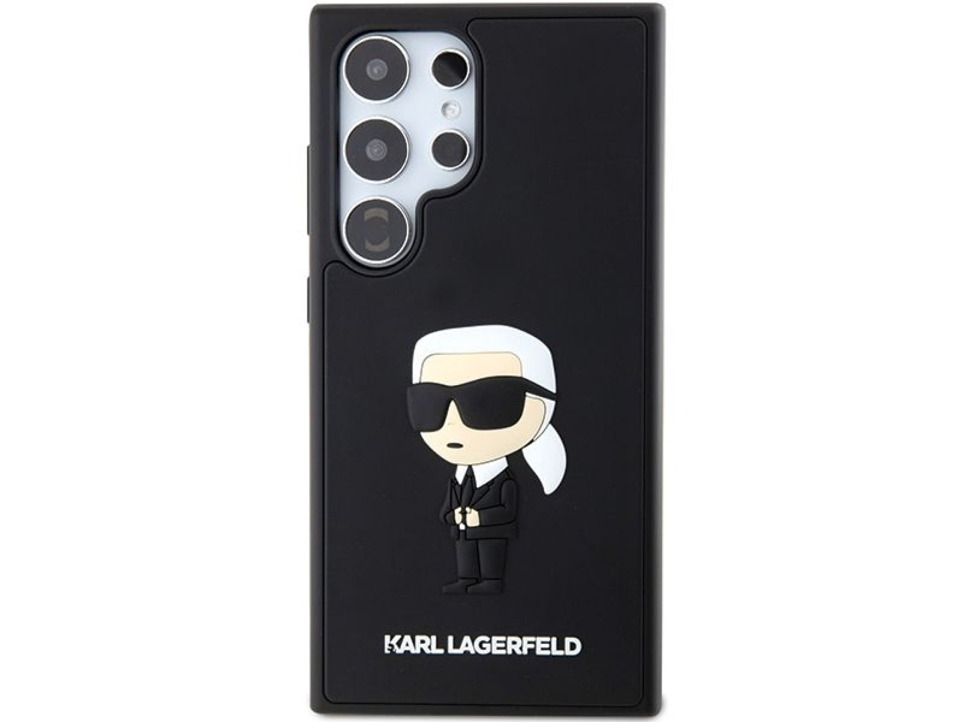 Funda Karl Lagerfeld 3D de goma Ikonik para Samsung Galaxy S24 Ultra - Negra