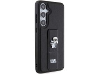 Karl Lagerfeld Gripstand Saffiano Karl&Choupette Pins case for Samsung Galaxy S24+ - black Karl Lagerfeld Gripstand Saffiano Karl&Choupette Pins case for Samsung Galaxy S24+ - black