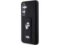 Karl Lagerfeld Gripstand Saffiano Karl&Choupette Pins case for Samsung Galaxy S24+ - black Karl Lagerfeld Gripstand Saffiano Karl&Choupette Pins case for Samsung Galaxy S24+ - black