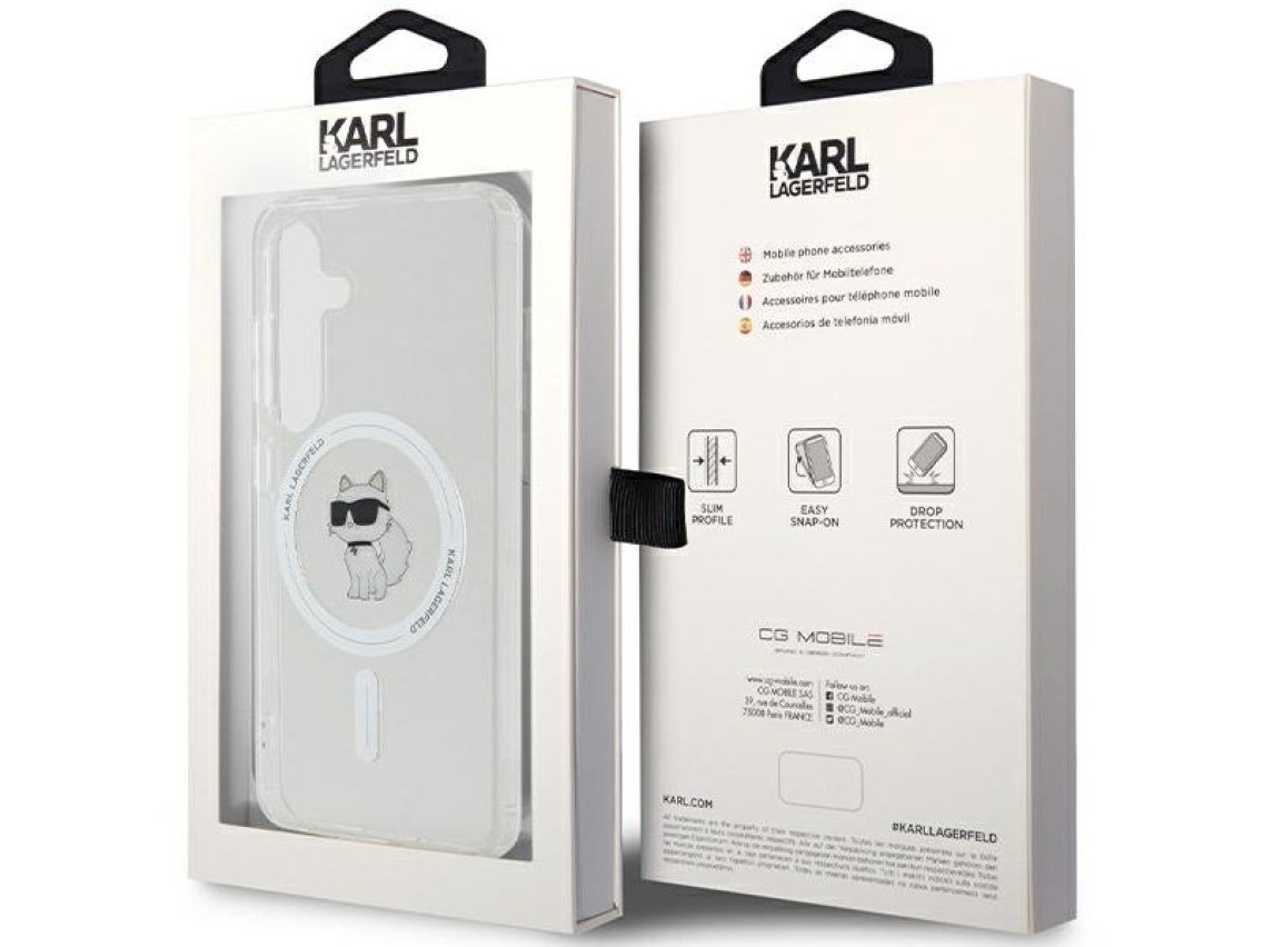 Capa Karl Lagerfeld IML Choupette MagSafe para Samsung Galaxy S24 - transparente