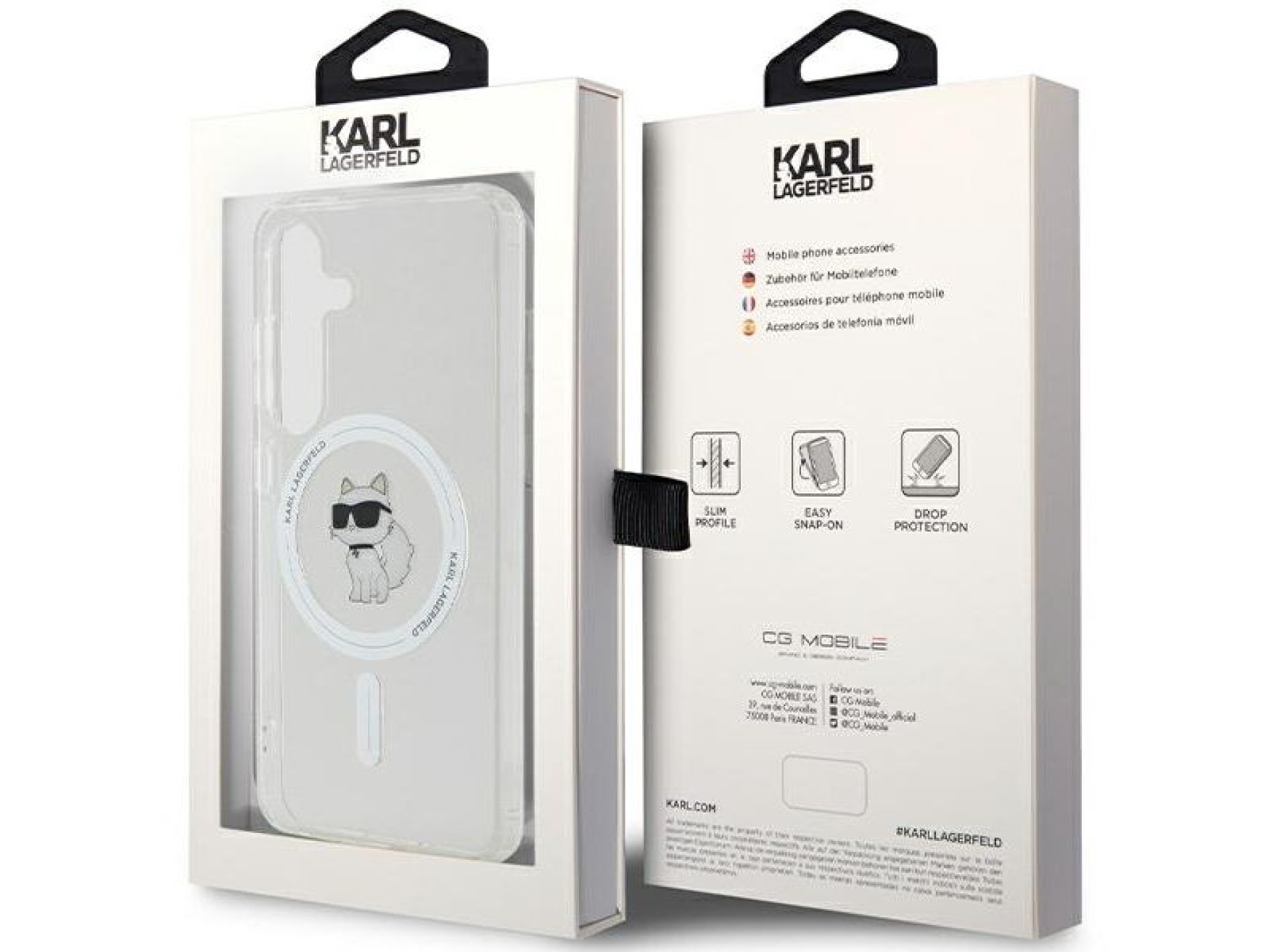 Capa Karl Lagerfeld IML Choupette MagSafe para Samsung Galaxy S24 - transparente