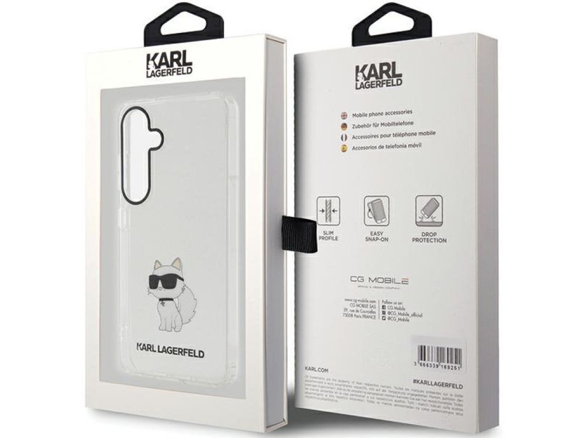 Karl Lagerfeld IML Choupette case for Samsung Galaxy S24 - transparent